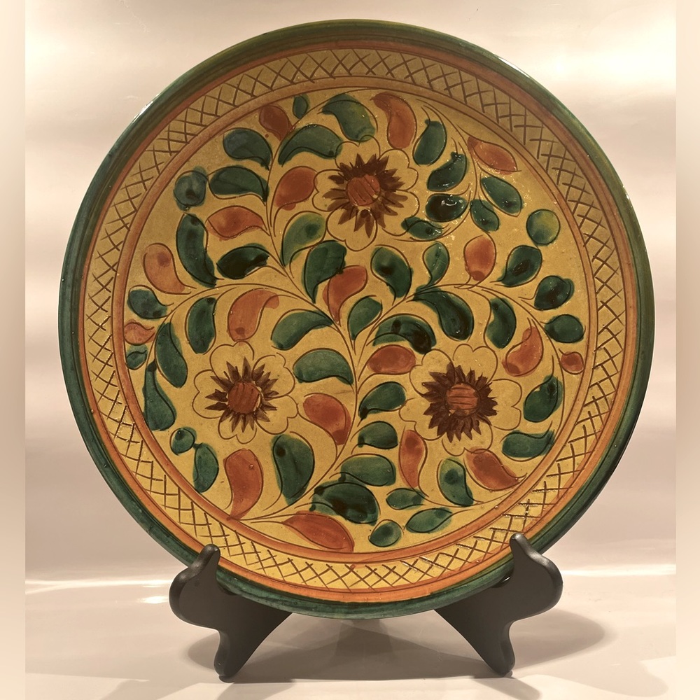Gorgeous handmade and painted plate from Italy.